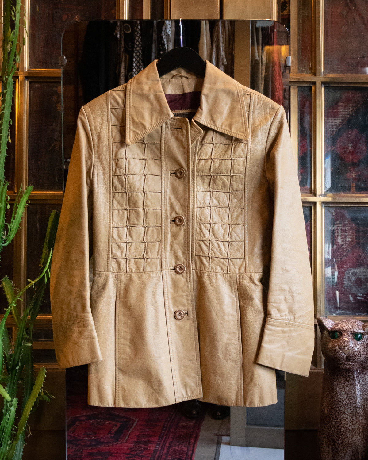 Vintage 70s Radman Beige Leather Jacket