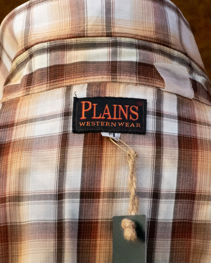 Plains Brown Check Western Shirt