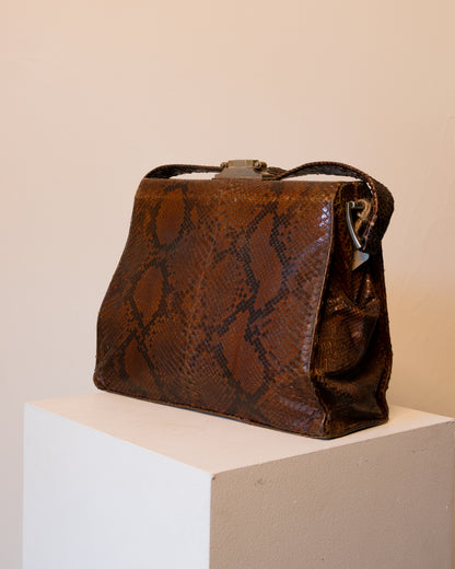 Vintage Snakeskin Leather Handbag