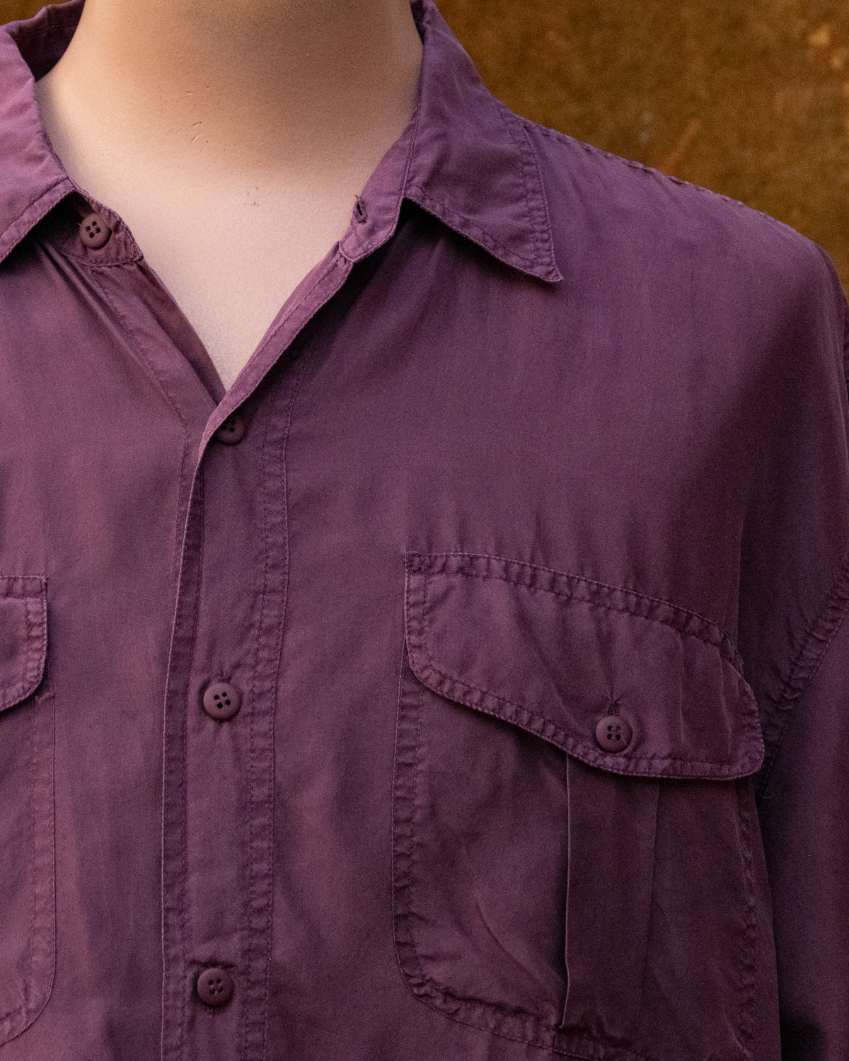Vintage Purple SILK Shirt