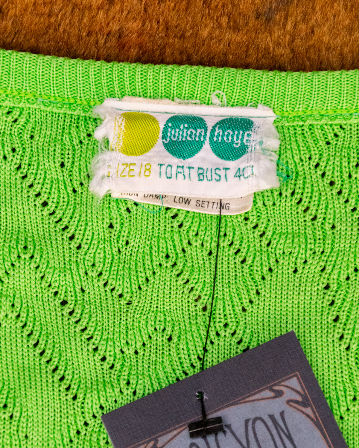 70s Lime Green Knit Top
