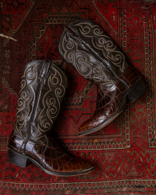 Vintage Dan Post Gator Cowboy Boots (M)9.5