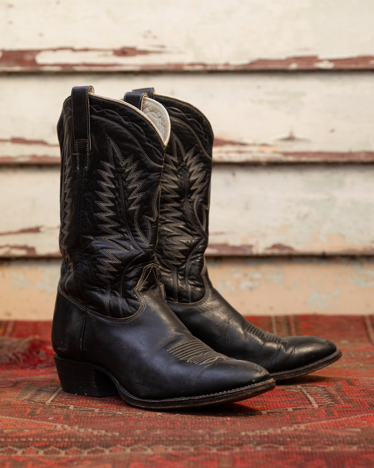 Vintage Christobal Romero Black Cowboy Boots (M)9.5