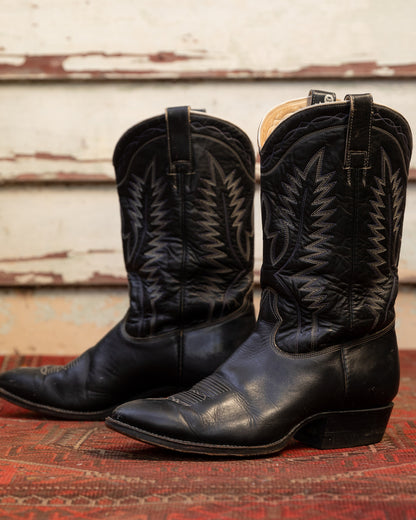 Vintage Christobal Romero Black Cowboy Boots (M)9.5