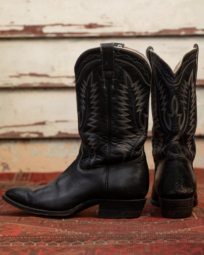 Vintage Christobal Romero Black Cowboy Boots (M)9.5