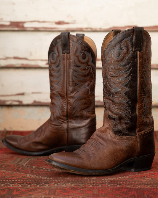 Brown Justin Cowboy Boots (M)10.5D