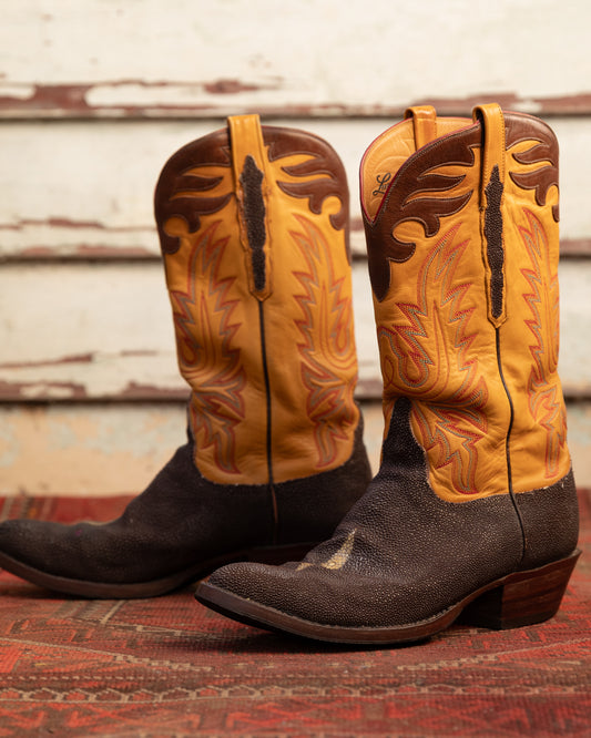 RARE Exotic Vintage Lucchese Stingray Boots (M)10.5D