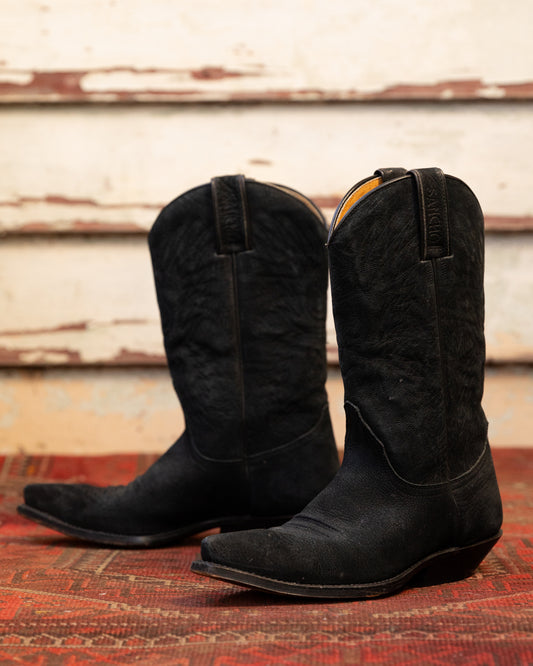 Sancho Black Suede Cowboy Boots (W)7