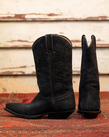 Sancho Black Suede Cowboy Boots (W)7