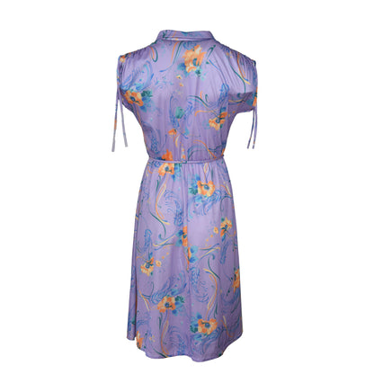 Vintage 70's Lilac Floral Dress
