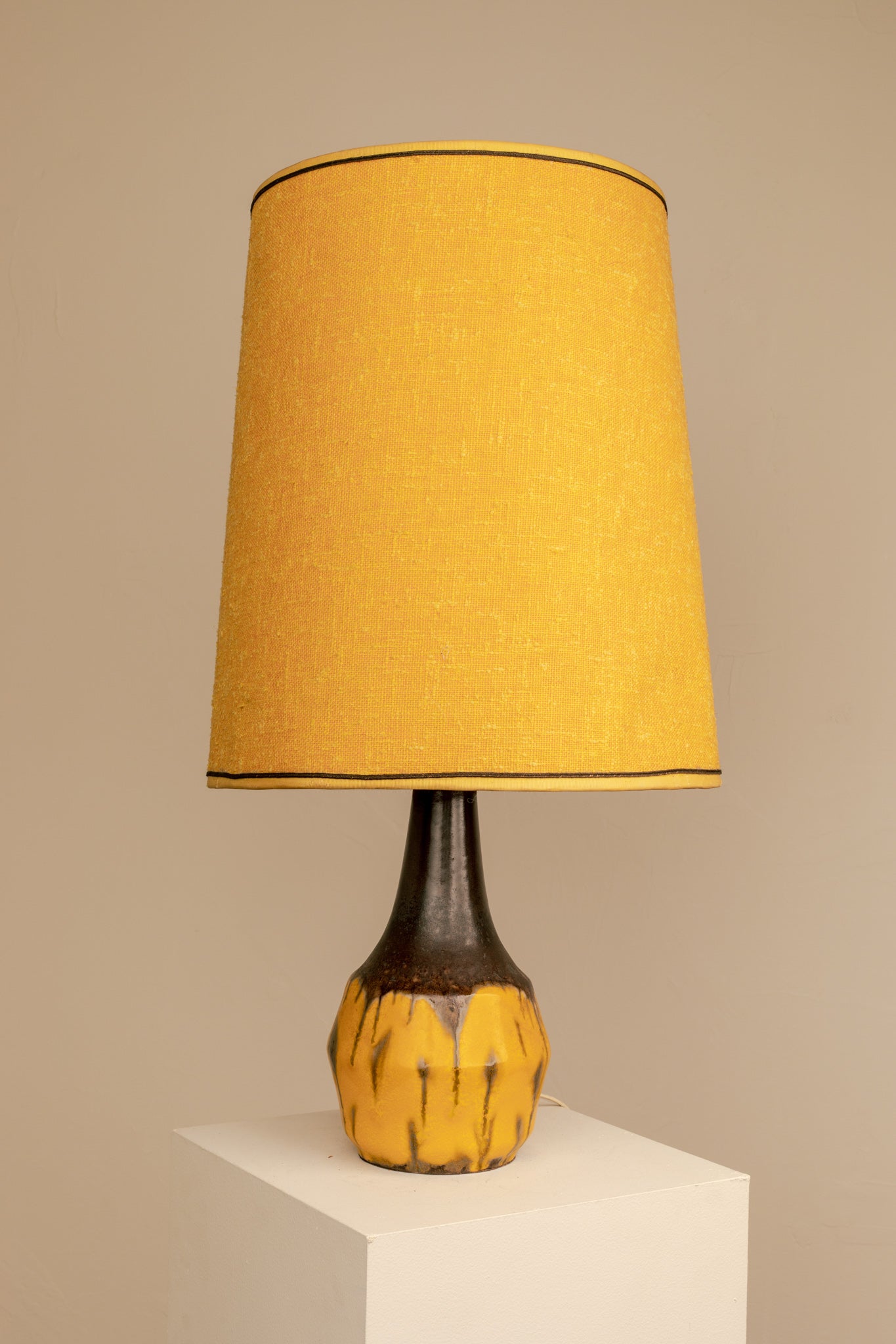 Mid Century Funky Yellow Lamp